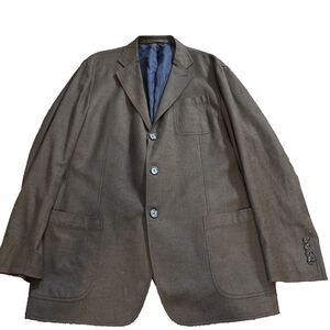 Faconnable Wool Blend Three-Button Blazer - Tall See Photos - See Measurements
